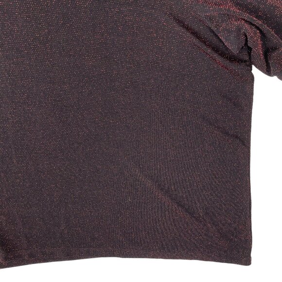 Catherines Top 3XP Black Red Tinsel Holiday Formal Party Shimmer Sparkle Date - Picture 5 of 16